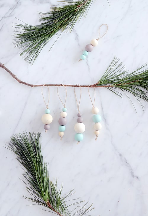 DIY WOODEN BEAD ORNAMENTS
